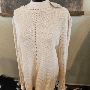 Knox Rose Ivory Knit Sweater
